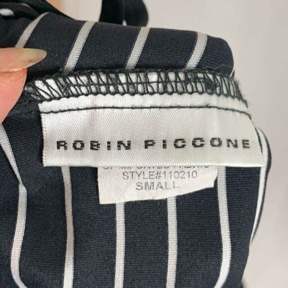 Robin Piccone Side Button Striped Halter Tankini S - Picture 6 of 8